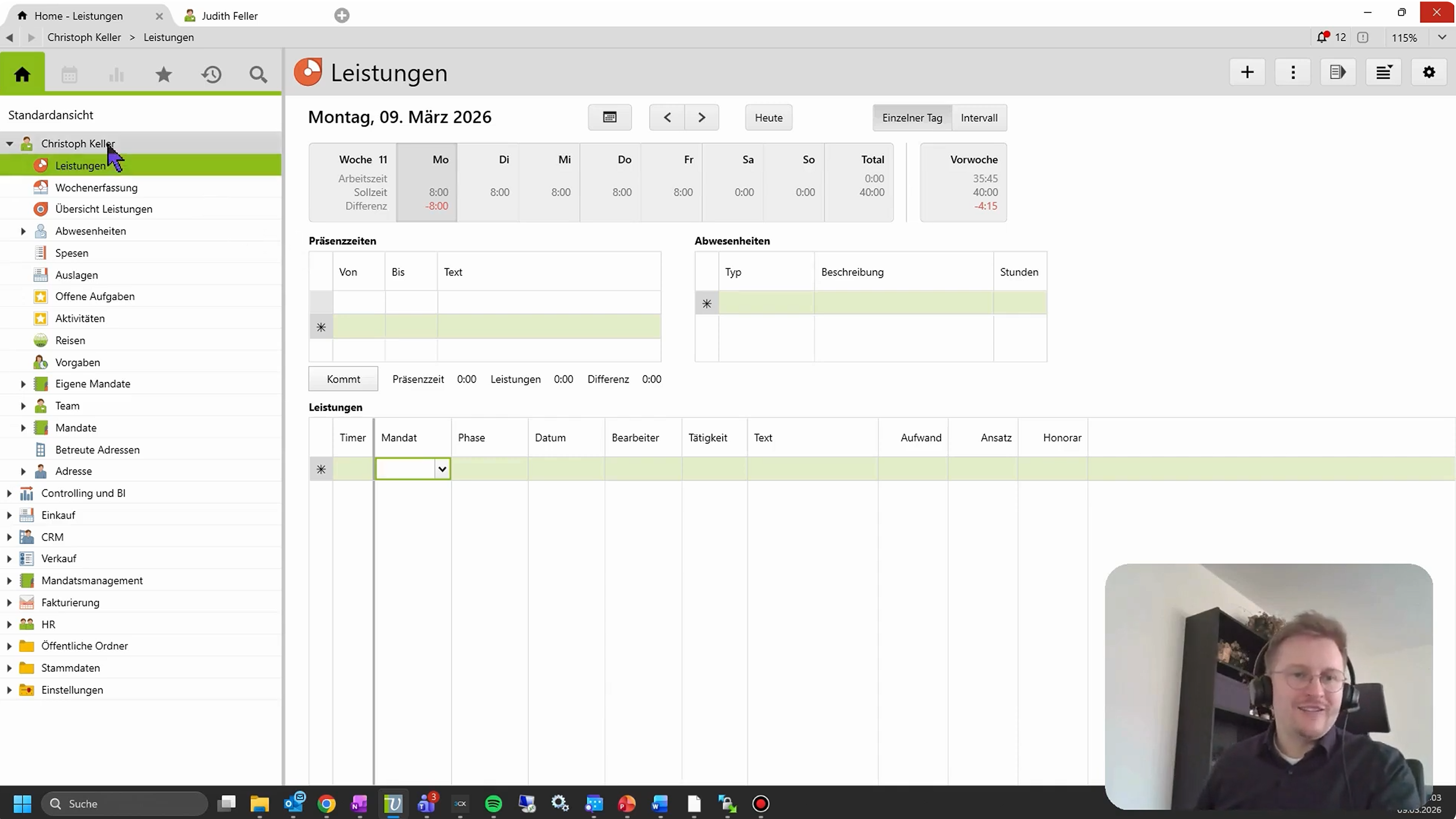 Video recording of Vertec demo