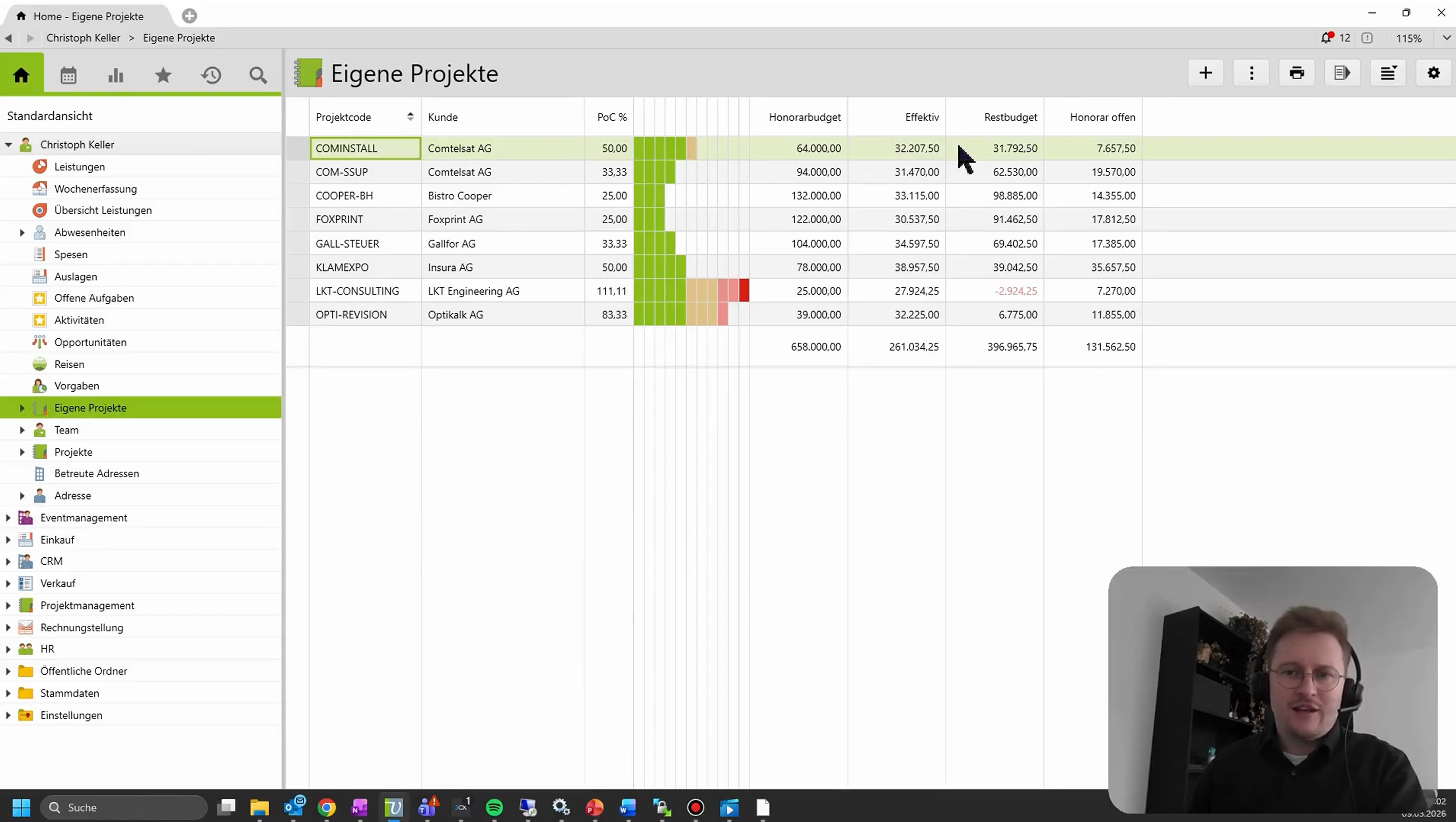 Video recording of Vertec demo