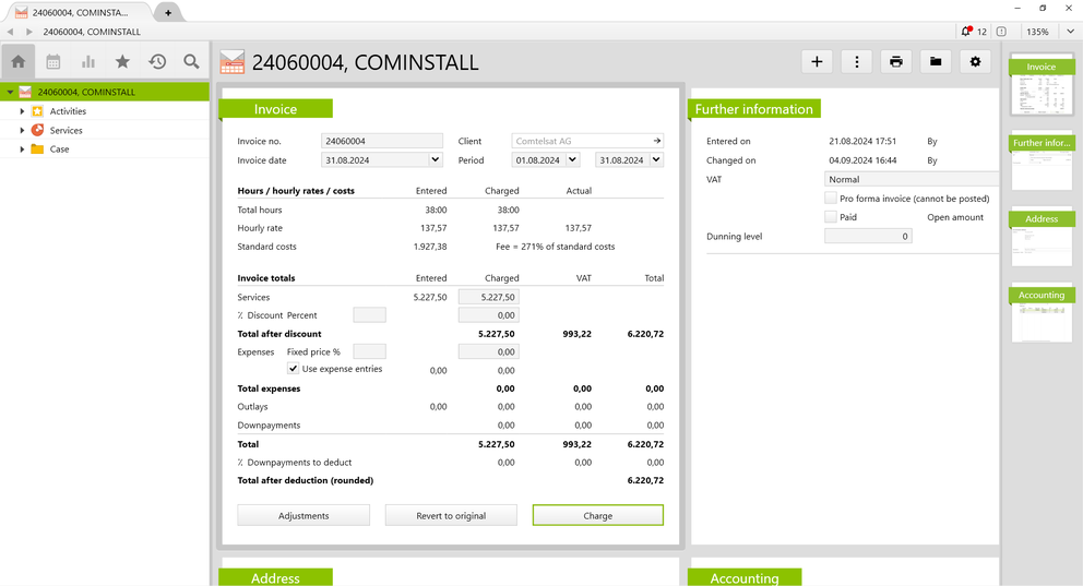 Vertec – Software for law firms and legal consultants