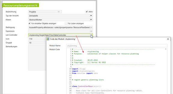 OCL, Python, custom renderer and list controller for resource planning