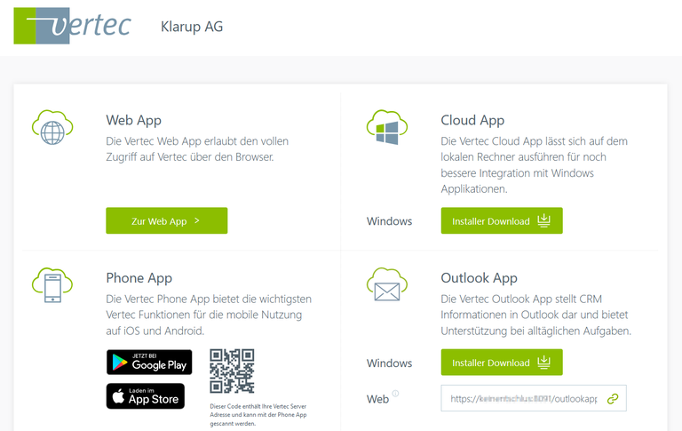 Vertec App Portal