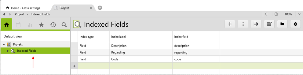 Vertec full-text search