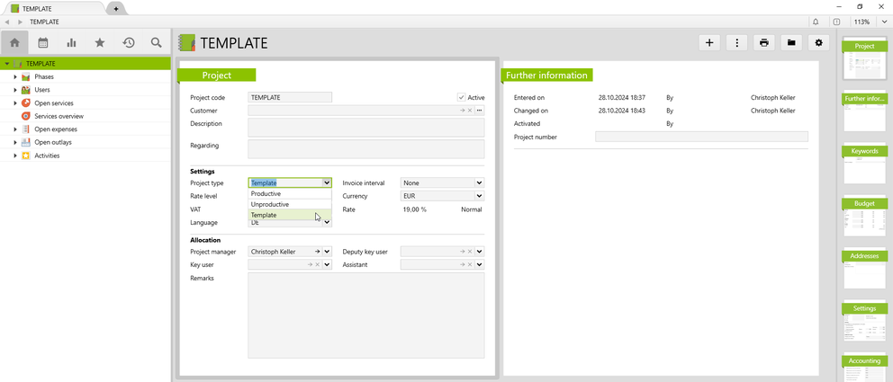 Project Templates in Vertec: How to Save Time in Project Planning
