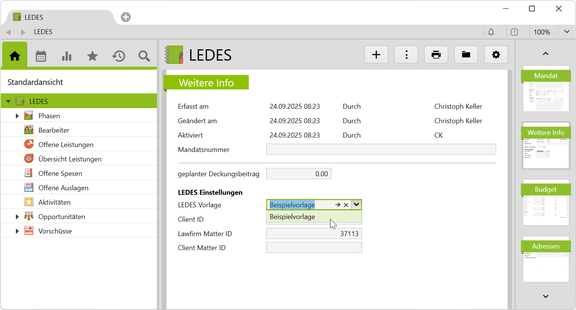 LEDES Export